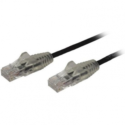 Startech N6PAT250CMBKS Cable de Red Cat6 Delgado RJ-45 sin Enganches 2.5m Negro