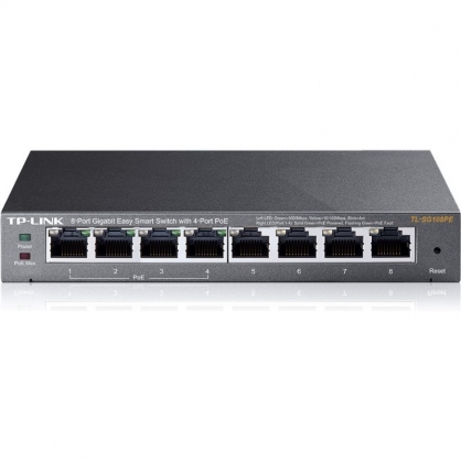 TP-Link TL-SG108PE Switch Easy Smart 8 Puertos Gigabit con 4 Puertos PoE