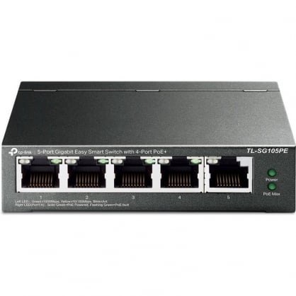 TP-Link TL-SG105PE Switch 5 Puertos Gigabit con 4 Puertos PoE+